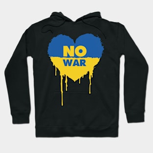 Ukraine flag in a heart shape, no war Hoodie